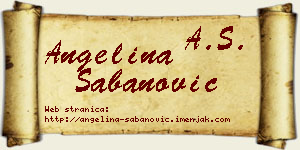 Angelina Šabanović vizit kartica